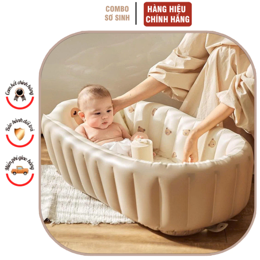 Bể Phao Tắm Mùa Hè Cho Bé Bar Rot & Bồn Kiêm Chậu Tắm Bơm Hơi Tự Động Chất Liệu PVC Bền Đẹp, An Toàn Cho Trẻ Em
