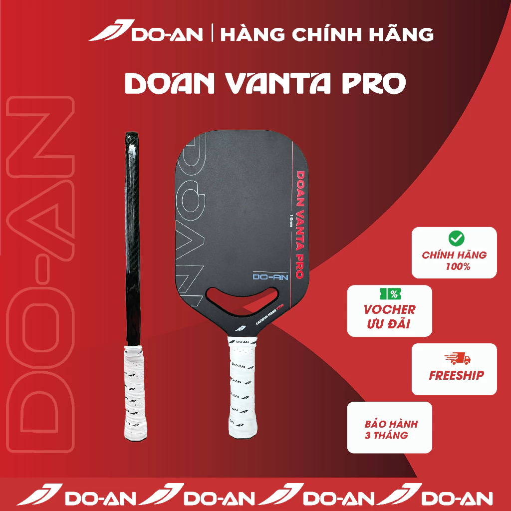 [ UPDATE LEVEL ] Vợt Pickleball DO-AN VANTA PRO Sử Dụng Công Nghệ Ép Nóng , Foam Chống Rung , Thể thao-PB-VPR