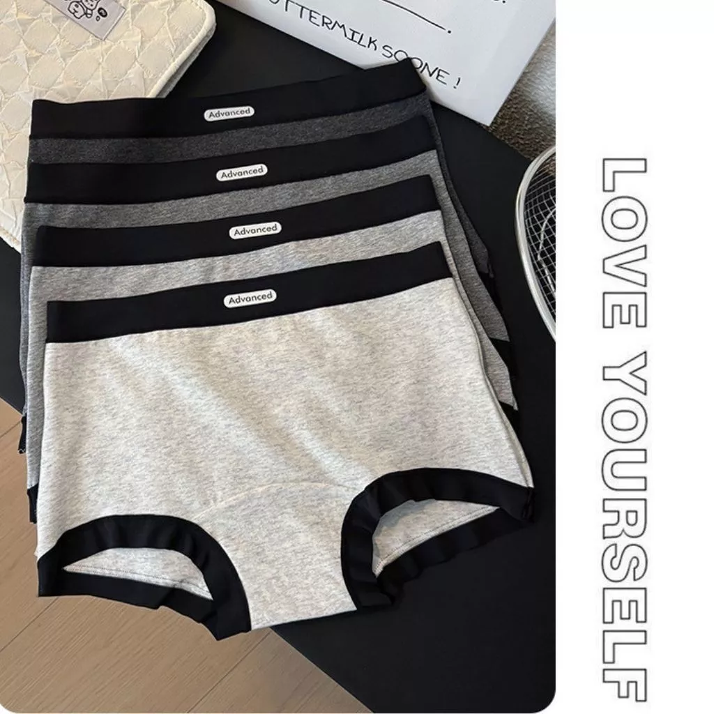 Quần lót nữ cotton kháng khuẩn dáng boxer thể thao cá tính cạp trung tôn dáng đáy lót mở rộng L5284