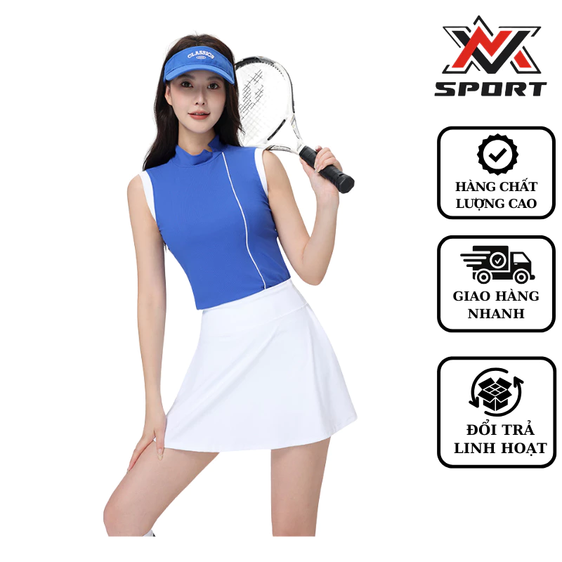 Chân Váy Pickleball Cao Cấp - Váy Thể Thao 2 Lớp Chơi Cầu Lông Tennis Chạy Bộ Có Quần Bảo Hộ Chống Lộ Tôn Dáng [K155]