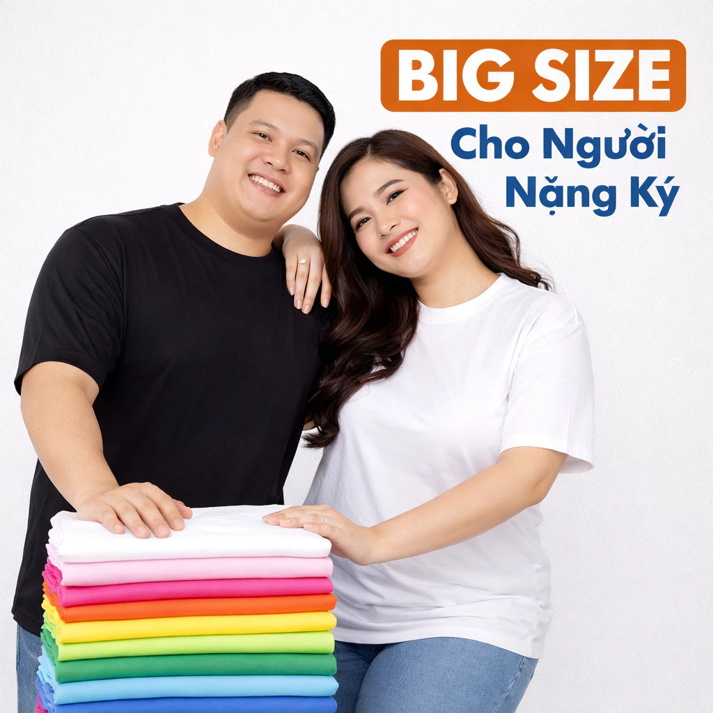 Áo Thun Size Lớn Big Size Thoitrang24h Vải Dày Đẹp Đủ Mọi Màu Phom Cho Cả Nam Nữ