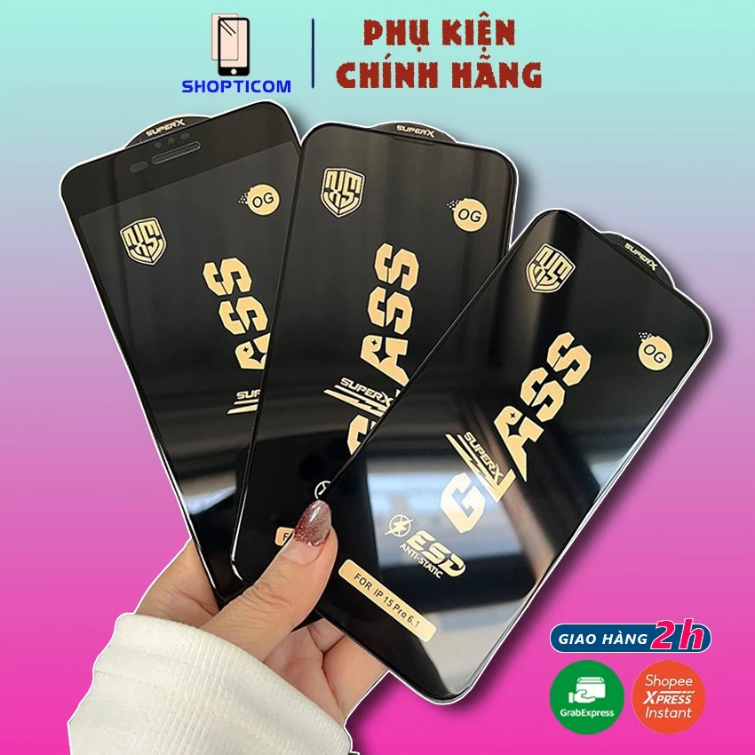 Kính cường lực iphone XỊN OG cho iphone 11 11ProMax 12 ProMax 13 14 Plus ProMax 15 16 17 Promax S P