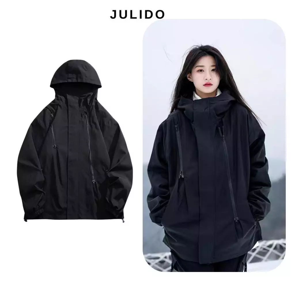 Áo khoác gió JULIDO nam chất liệu vải dù tráng bạc dày dặn chống tia uv