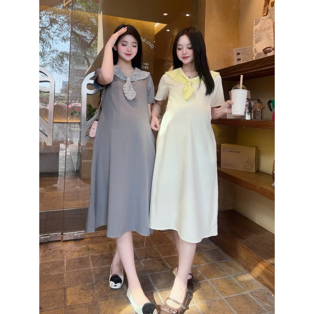 Đầm váy bầu công sở MAMI MS121 váy bầu thiết kế chân cá phù hợp cho mẹ bầu đi làm, đi chơi trẻ trung thanh lịch