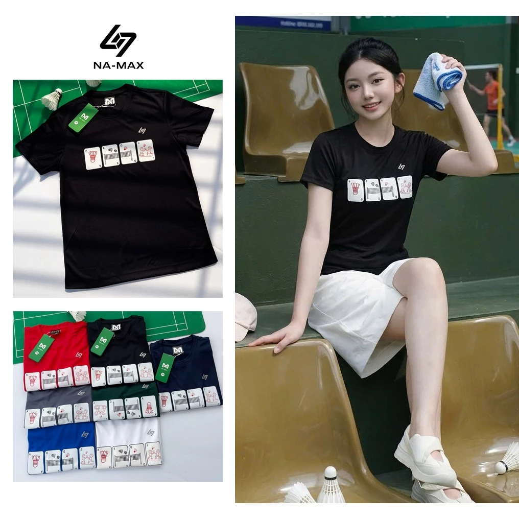 [CÓ BIGSIZE] Áo Thể Thao Nam Nữ Namax, Áo Cầu Lông, Chạy Bộ, Tennis Co Giãn 4 Chiều Thấm Hút Tốt