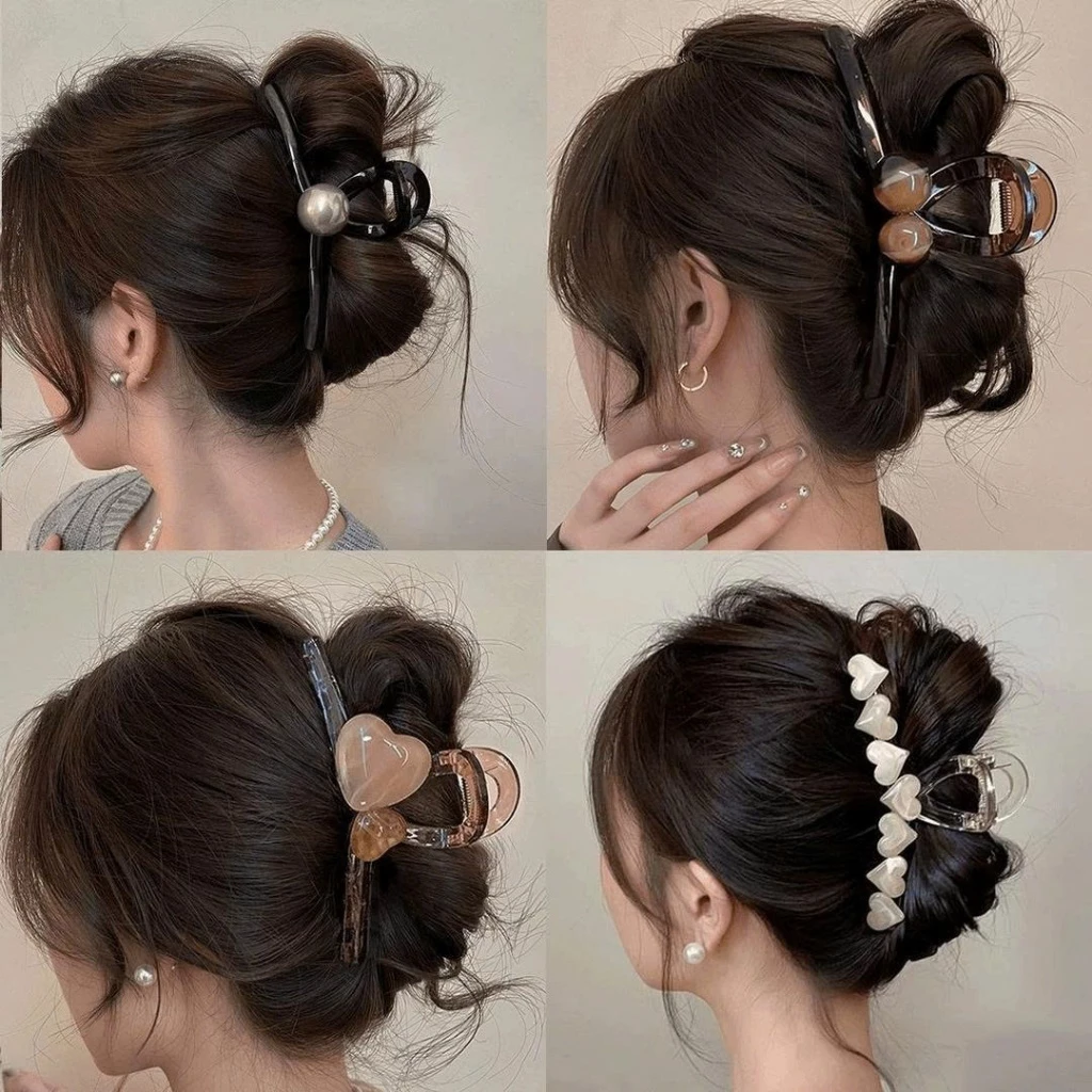 Kẹp Tóc Càng Cua Bản Lớn Cao Cấp – Kẹp Tóc Cá Mập Nữ Búi Tóc Sau Đầu Phong Cách Thanh Lịch