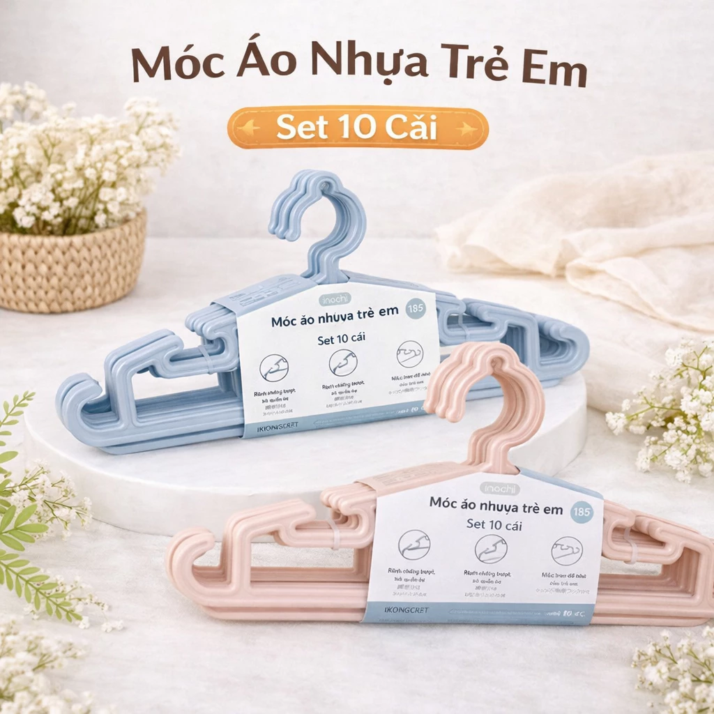 [10c]Móc quần áo -dành cho Trẻ Em Hara 185 INOCHI đa năng thông minh với thiết kế tiện lợi MA185