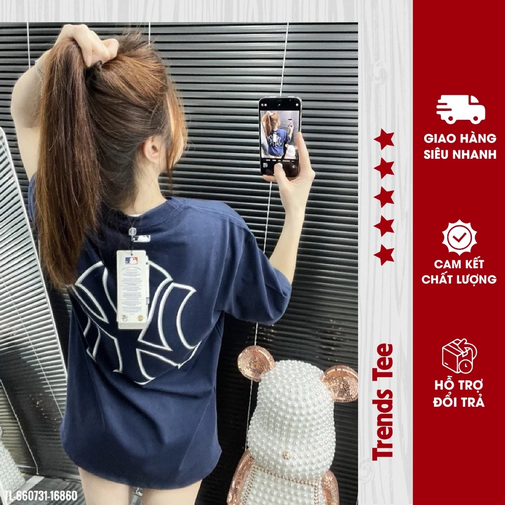 Áo Thun Nam Nữ Cotton 100% Cao Cấp 250Gsm In Hình NY Mờ Lờ Bê Form Dày Dặn Co Giãn 2 Chiều