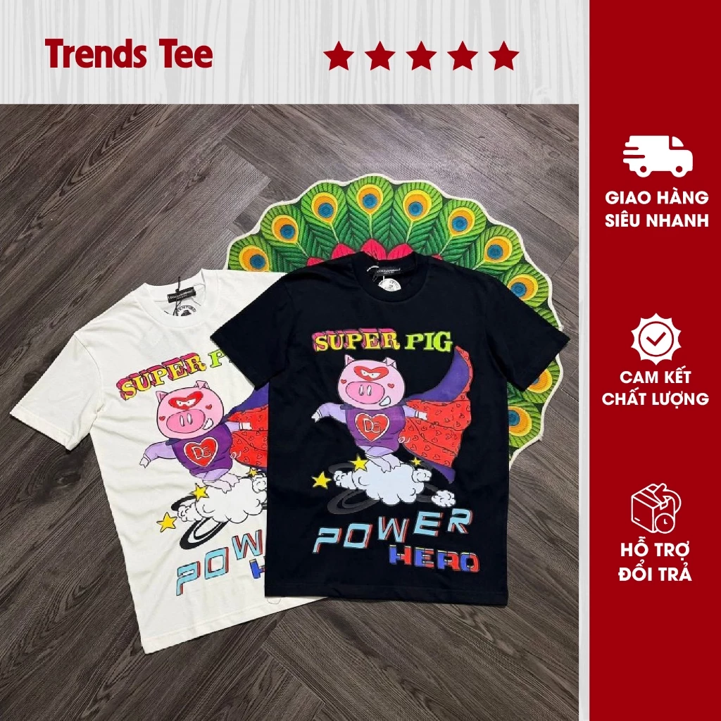 Áo Thun Nam Nữ Cotton 100% Cao Cấp 250Gsm In Hình DSQ Hero Big Form Dày Dặn Co Giãn 2 Chiều