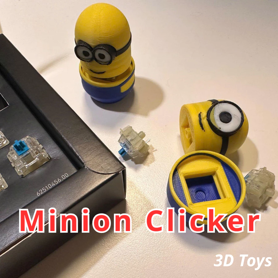 Nút nhấn mô hình Minion phát ra tiếng click xả stress, trang trí và chưng bày siêu mê Toys 3d