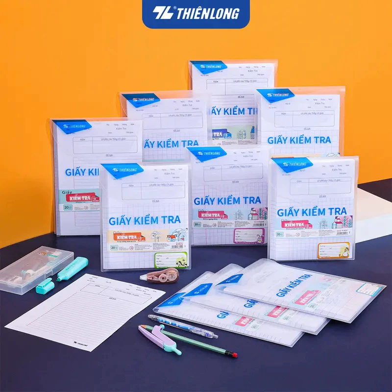 Giấy kiểm tra Điểm 10 TP-GKT14 kẻ ngang - 20 tờ (+6 tờ đơn)/túi