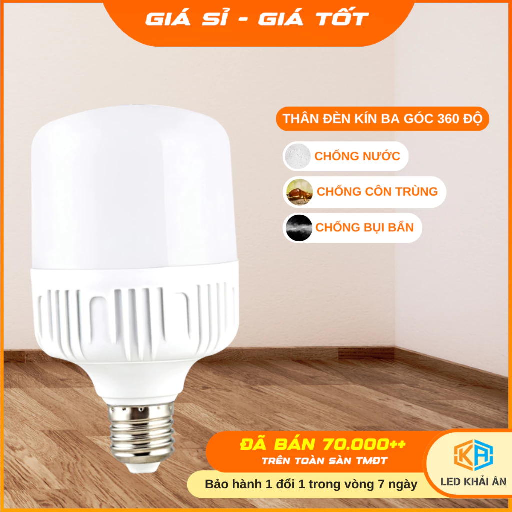 Combo 2 Bóng Đèn Led 20W TAT Cao Cấp Khải Ân, Siêu Sáng, Tiết Kiệm Điện, Bộ 2 Bóng Điện Led 4=20W, Độ Bền Cao, Led Bulb