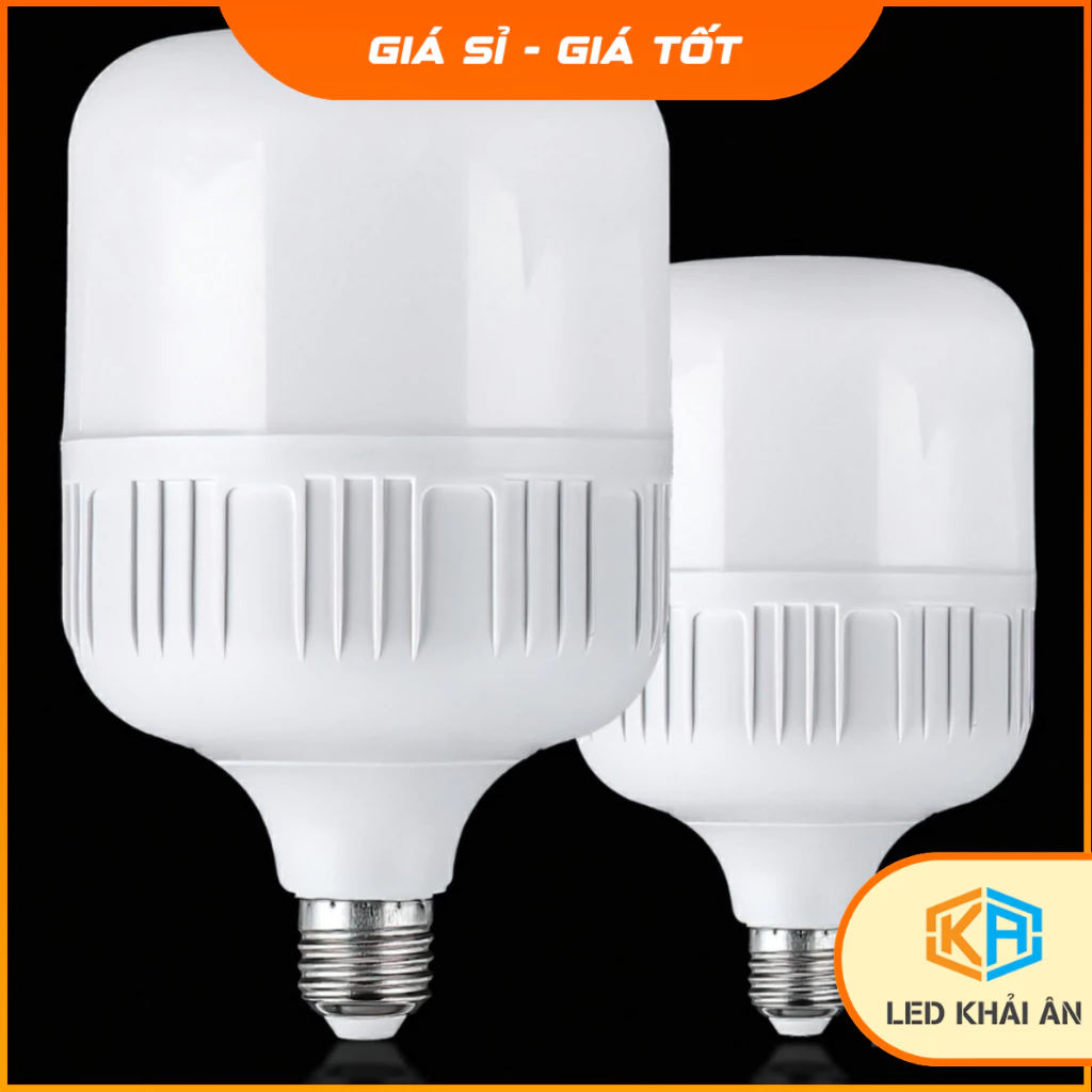 Combo 2 Bóng Đèn Led Trụ 30W Khải Ân, Siêu Sáng, Tiết Kiệm Điện, Bộ 2 Bóng Điện Led Trụ 30W, Tặng 2 Đuôi Treo Trắng