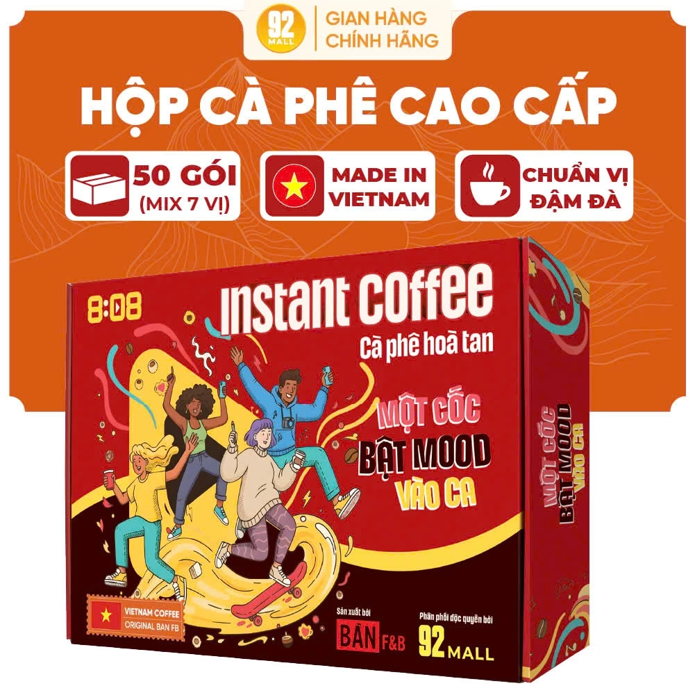 Cà Phê Mix 6 Vị Đặc Biệt Thơm Ngon Siêu Tiết Kiệm Phù Hợp Mọi Nhà Thương hiệu Bản F&B