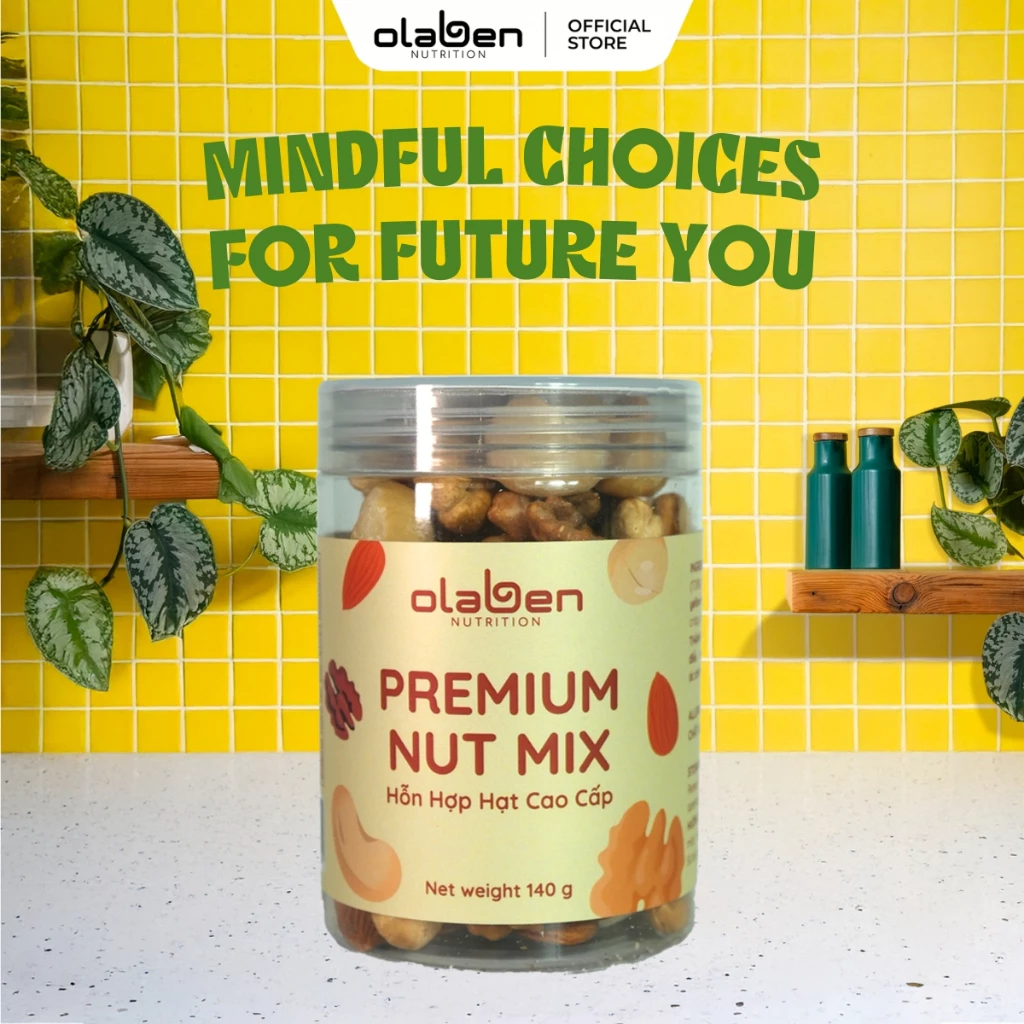 Hộp 140g Hỗn Hợp Các Loại Hạt Cao Cấp - Olaben Nutrition Premium Nut Mix