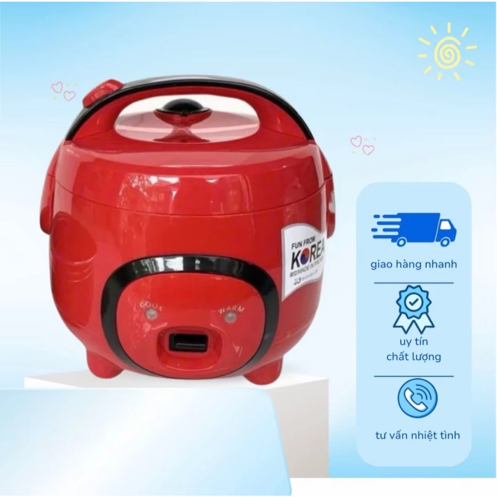 Nồi cơm điện cuckoo dung tích 1L-1,2L-1,8L-2,2L hình dáng con heo siêu tiết kiệm điện năng, phù hợp với mọi gia đình
