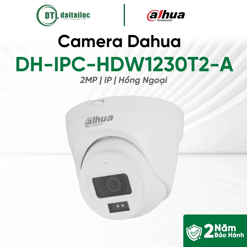 Camera Dahua DH-IPC-HDW1230T2-A (2MP/IP/Hồng Ngoại) | Chính Hãng | Bảo Hành 24 Tháng