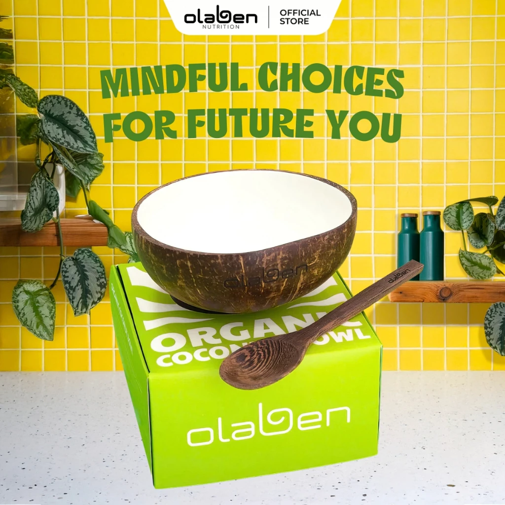 Bộ Bát Muỗng Dừa - Olaben Nutrition Coconut Bowl & Spoon