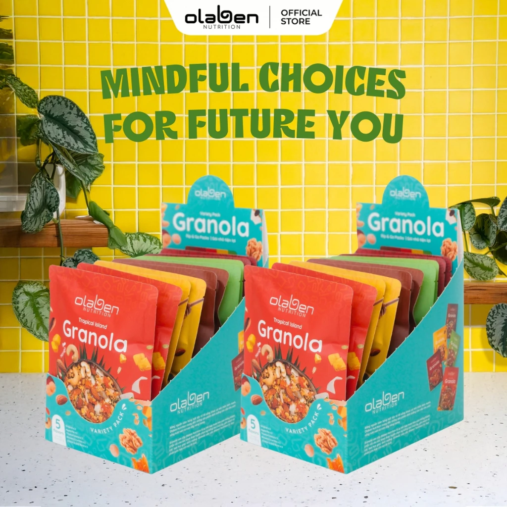 [COMBO 2] 2 Hộp 500g Ngũ Cốc Siêu Hạt Dinh Dưỡng Mix 5 Vị - Olaben Nutrition Bundle Of 2 Granola Mix Box