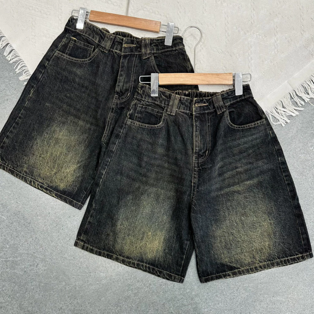 8555 [BIGSIZE] Quần Ngố Jean Nữ Cạp Chun Co Giãn, Quần Jean Lửng Túi Nắp Sau Form Rộng Dễ Phối Đồ