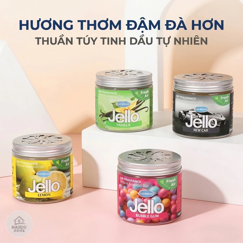 Sáp Thơm Ô Tô Lưu Hương Dài Lâu 60 Ngày, Sạch Mùi Đồ Ăn, Mùi Nhà Vệ Sinh Hiệu Quả, Hũ Gel Đậm Đặc 220G, Hàng Cao Cấp.