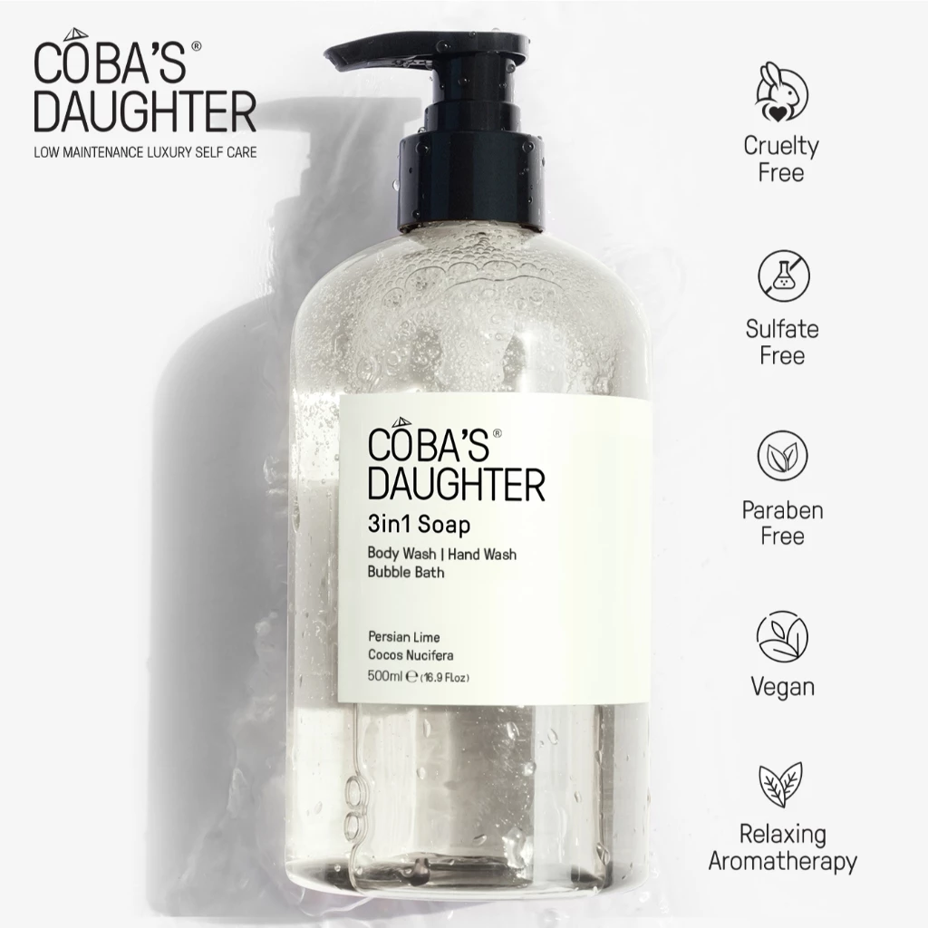 [Gift] Gel Tắm, Rửa tay, Tắm Bồn CoBa's Daughter 3in1 Bodywash, Hand Wash and Bubble Bath 500ml - Persian Lime
