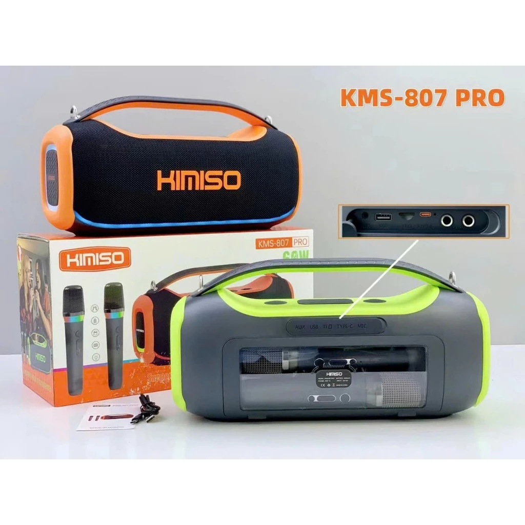 Loa Bluetooth KMS-807pro Chất Liệu  Siêu Bền, Âm Thanh Sắc Nét, Công Suất Lớn, Độ Bền Cao. Bảo Hành 12 Tháng