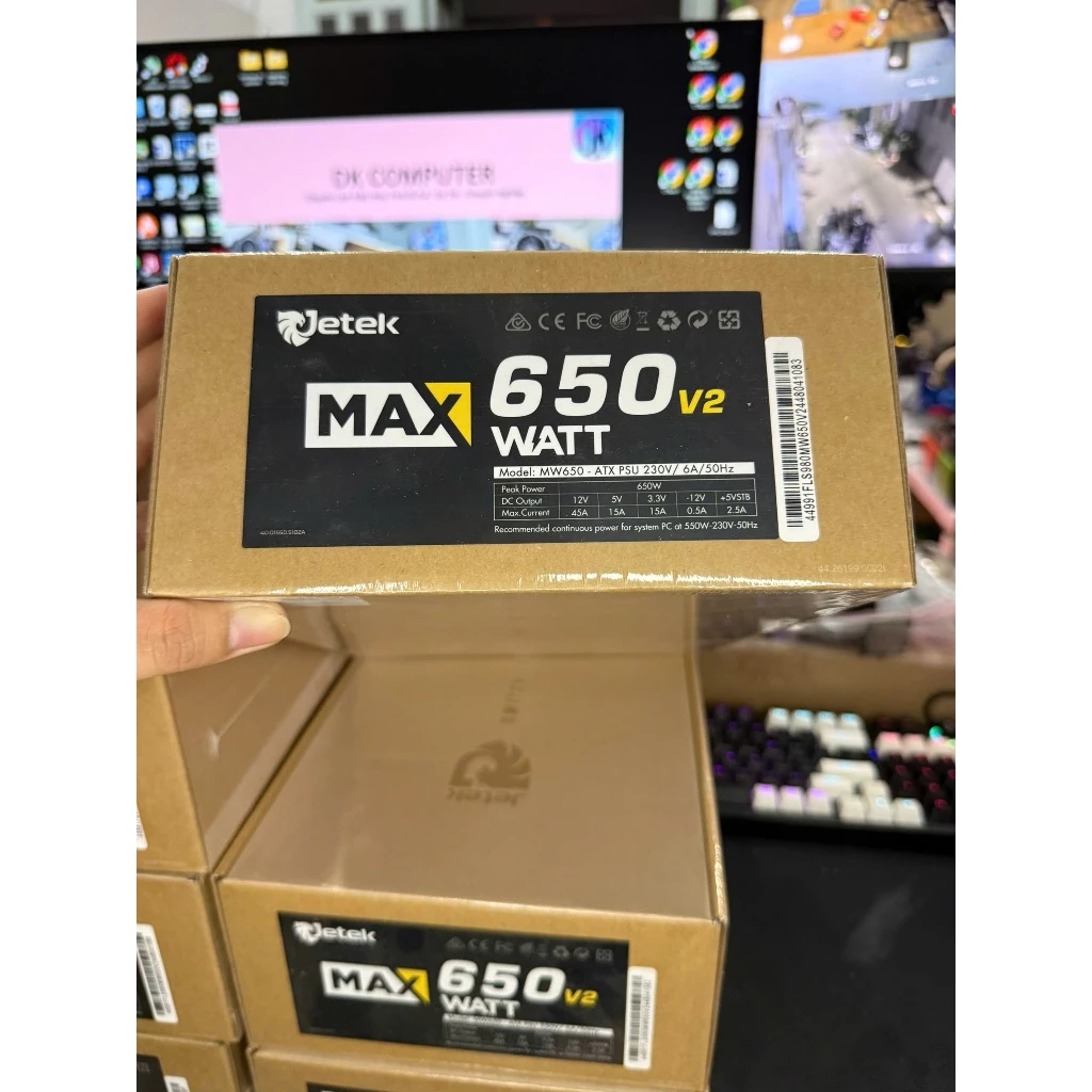 Nguồn Máy Tính Jetek MaxWatt MW650 V2 MỚI Bảo Hành 36 Tháng ( Hãng )