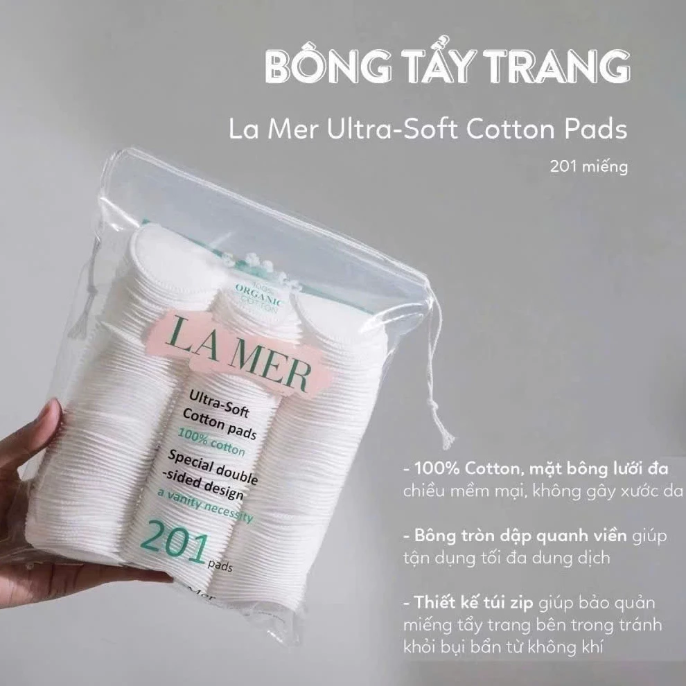 Bông Tẩy Trang 100% Cotton Tự Nhiên Dùng 1 Lần Thiết Kế Hai Mặt 70m 40m 222m Khăn Mặt Khô Dạng Rút- Khanh Vy
