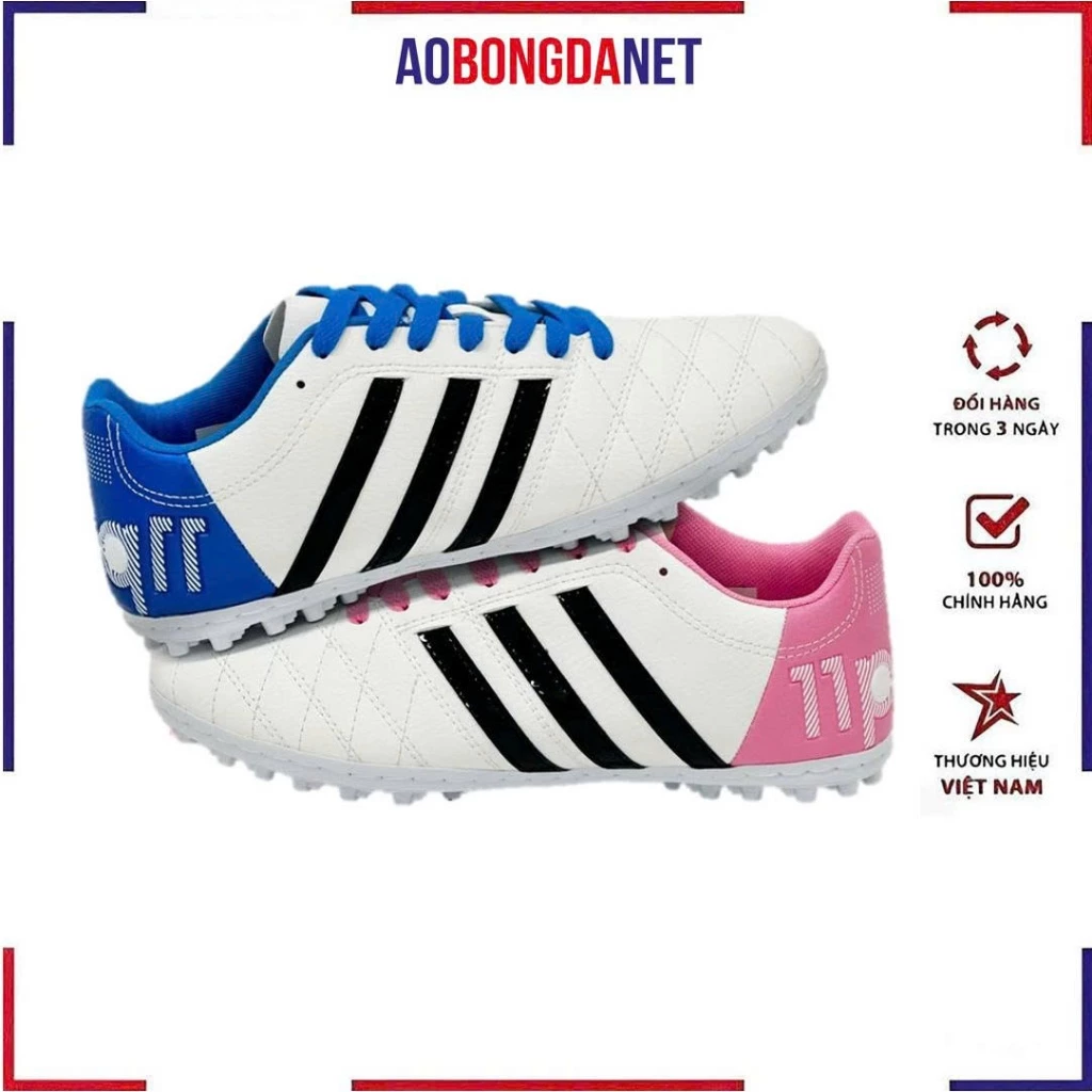 Giày Đá Bóng Toni Kroos 11pro 3 Sọc Wika, Giày Bóng Đá Ct3  Sân Cỏ Nhân Tạo Khâu Full Đế