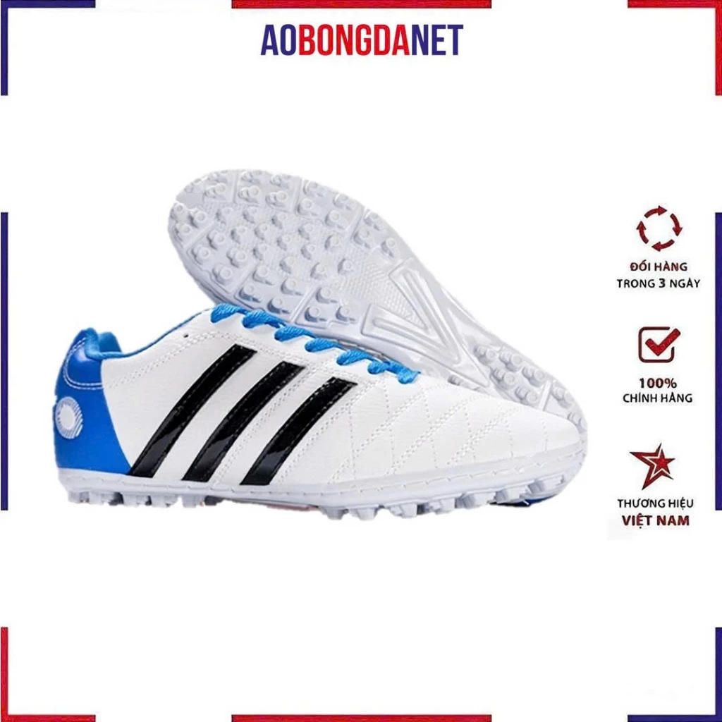 Giày Đá Bóng Wika Toni Kros 11Pro, Giày Đá Banh Wika 3 Sọc Sân Cỏ Nhân Tạo Khâu Full Đế Mềm Mại