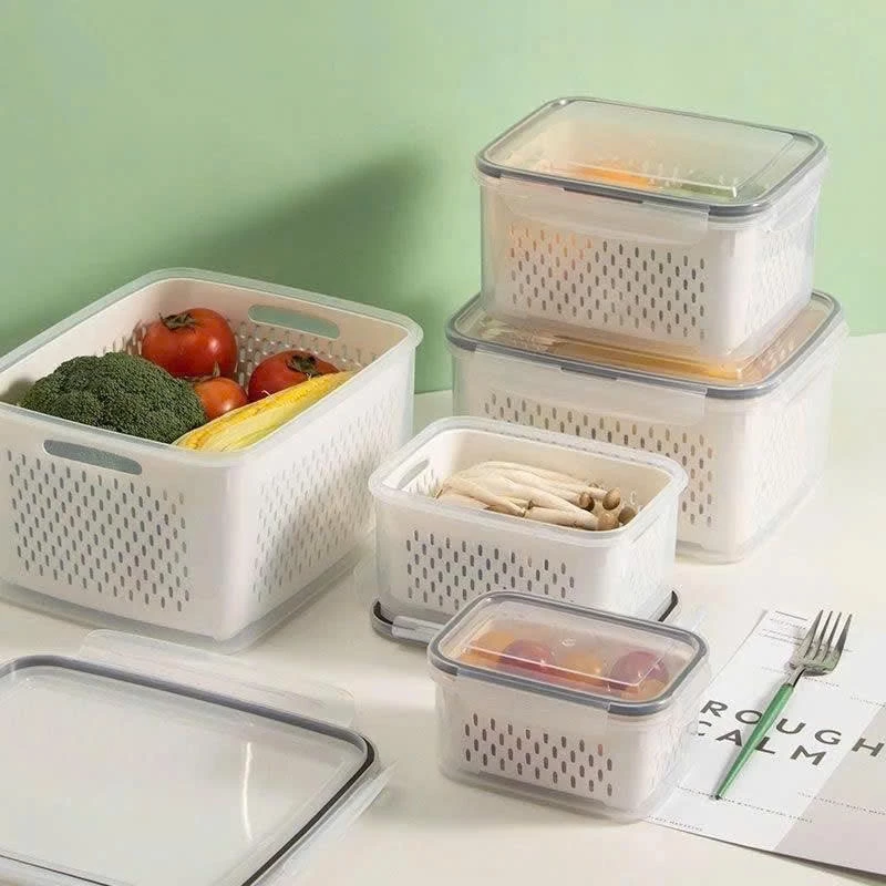 Bộ 4 Hộp Nhựa Đựng Thực Phẩm, Đựng Đồ Ăn Bảo Quản Thực Phẩm Tươi Ngon, An Toàn, Tiện Lợi