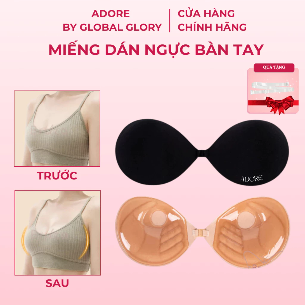[KOC] Miếng Dán Ngực Adore Hình Bàn Tay Dày 3cm Giúp Nâng Ngực Tạo Khe Dùng Nhiều Lần Chính Hãng