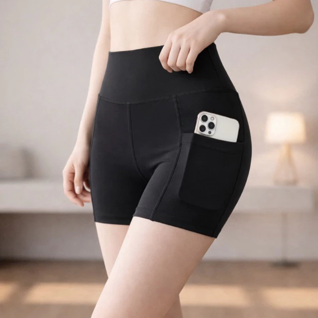 Quần Đùi Short Thể Thao Tập Gym, Yoga, Chạy Bộ Milavy Co Giãn 4 Chiều, Có Túi, Ôm Body - QN11