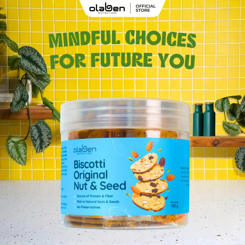 Bánh BISCOTTI Ăn Kiêng Giàu Dinh Dưỡng, Healthy Vị Nguyên Bản - Olaben Nutrition BISCOTTI Diet Biscuits