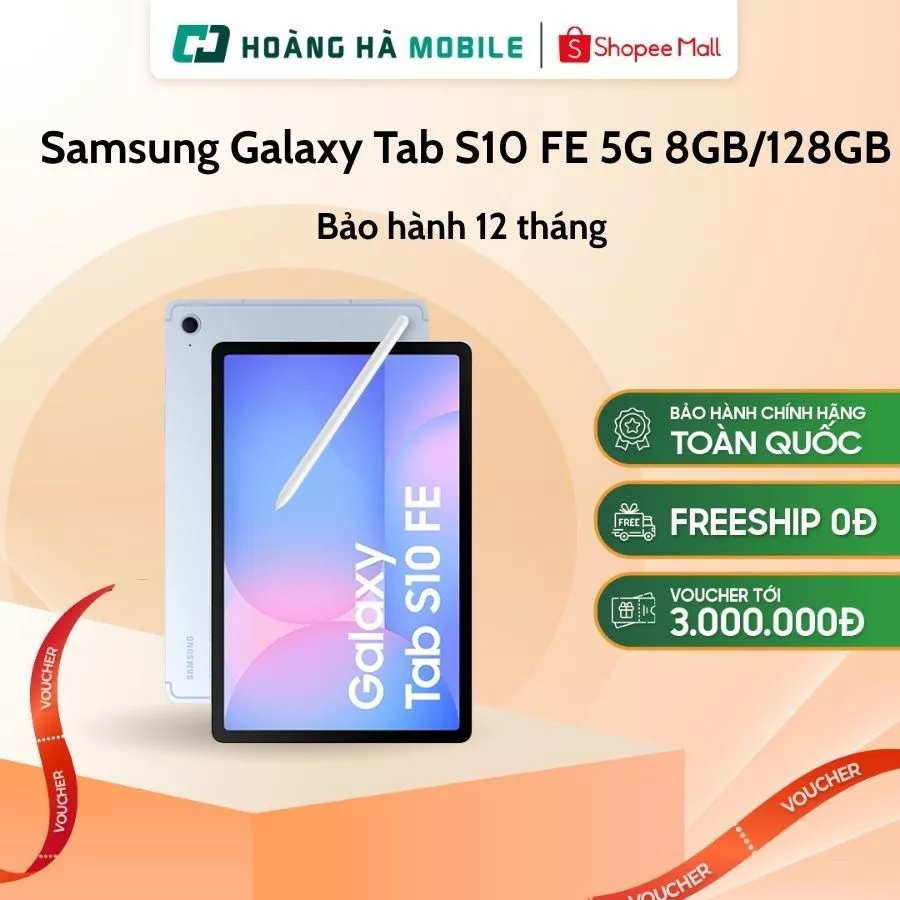 Máy tính bảng Samsung Galaxy Tab S10 FE 5G 8GB/128GB - Chính hãng