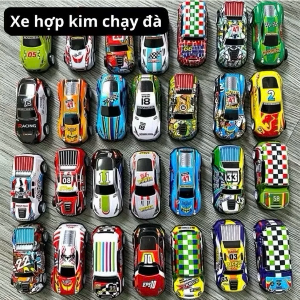 COMBO 50 XE Ô TÔ NHỎ KHÔNG KÈM THÙNG CHẤT LIỆU HỢP KIM, ĐA DẠNG MẪU XE, CHƠI CHẠY ĐÀ CÓT KÉO LÙI CHO BÉ