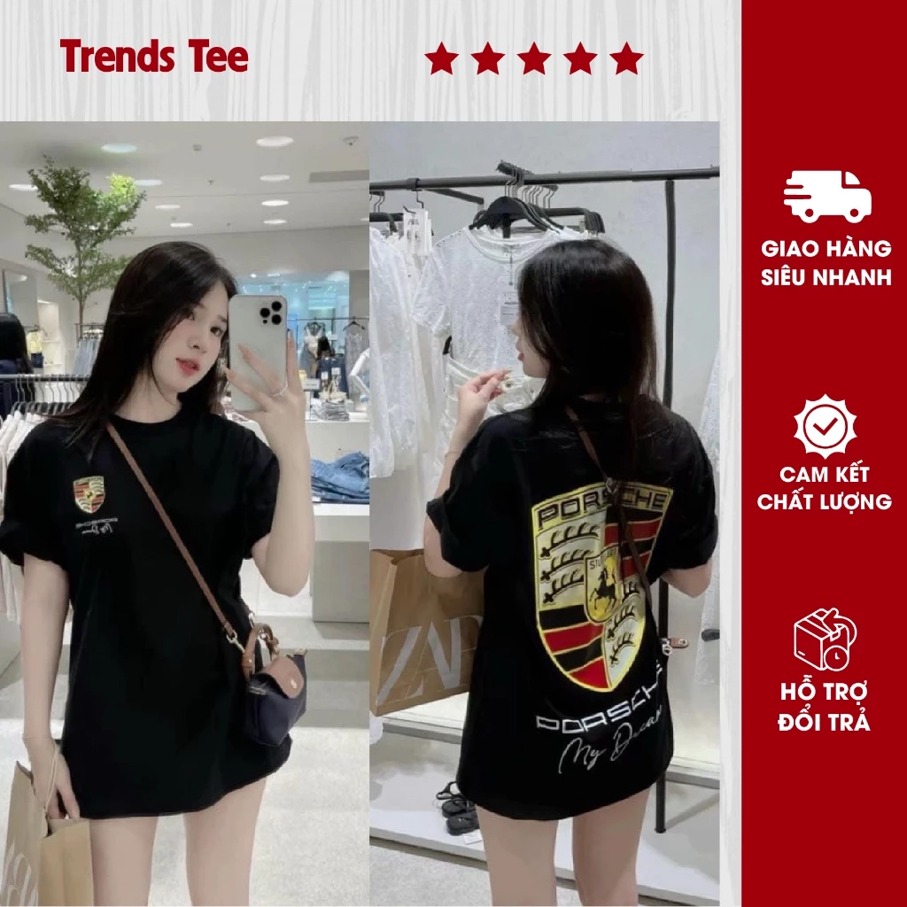 Áo Thun Nam Nữ Cotton 100% Cao Cấp 250Gsm In Hình Porscher My Dream Form Dày Dặn Co Giãn 2 Chiều
