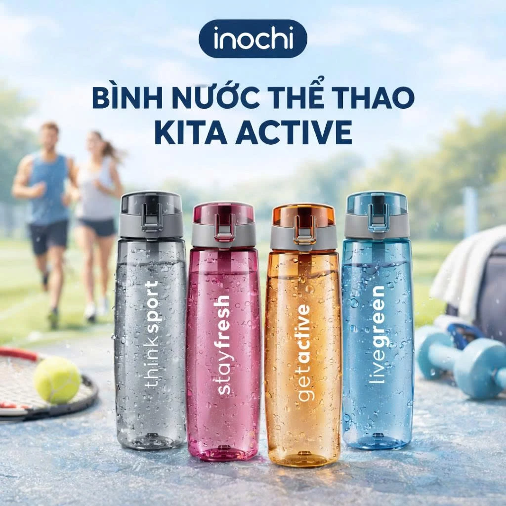 Bình nước thể thao Inochi - Kita Active 500/700ml (Nhiều màu)