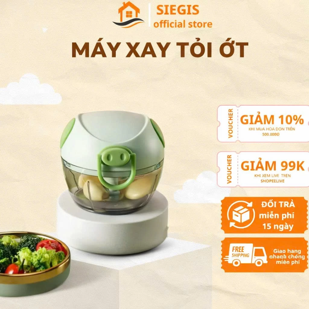 Máy Xay Tỏi Ớt Didooglt Mini – Máy Xay Thịt Đa Năng Cầm Tay Sạc Điện, Nhỏ Gọn Tiện Lợi