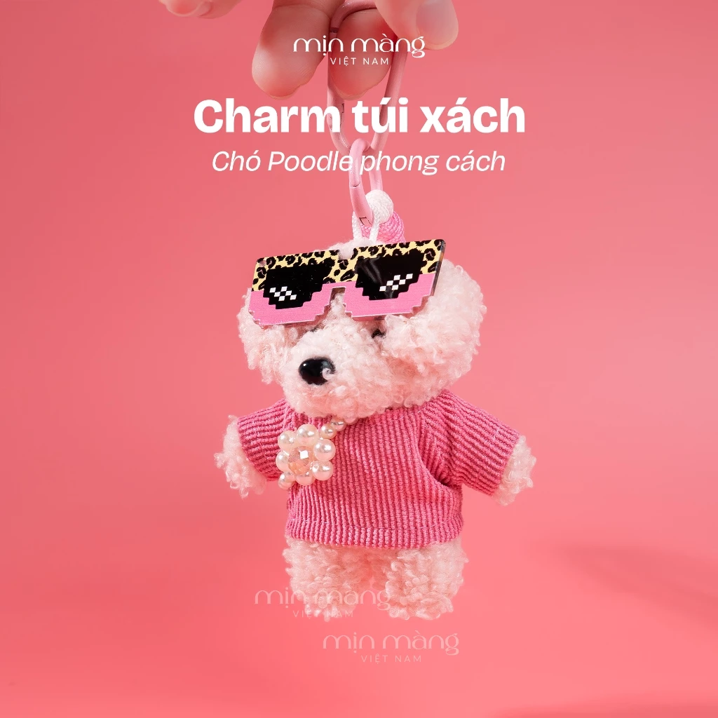 Móc Khóa Túi Charm MỊN MÀNG VIỆT NAM Nhập Khẩu Chính Hãng Phụ Kiện Dễ Thương Sành Điệu Lông Mềm Mại