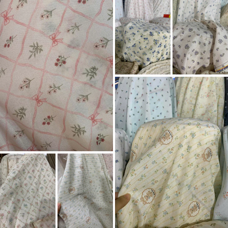 ⚡CÓ SẴN⚡Vải linen họa tiết  may váy, áo , đồ handmade ....khổ 1m5