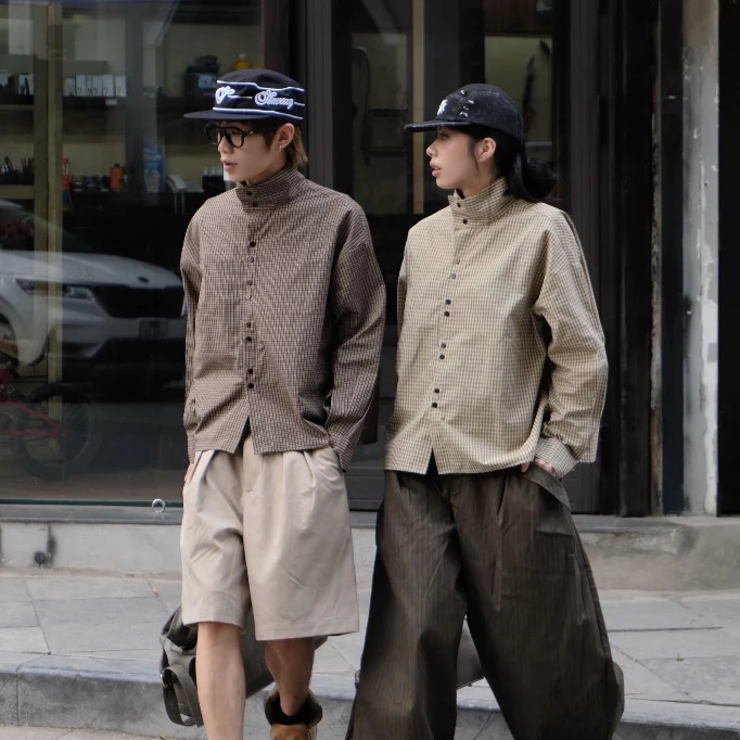 Áo Sơ Mi Caro Newseven double button high-neck shirt NSM.495