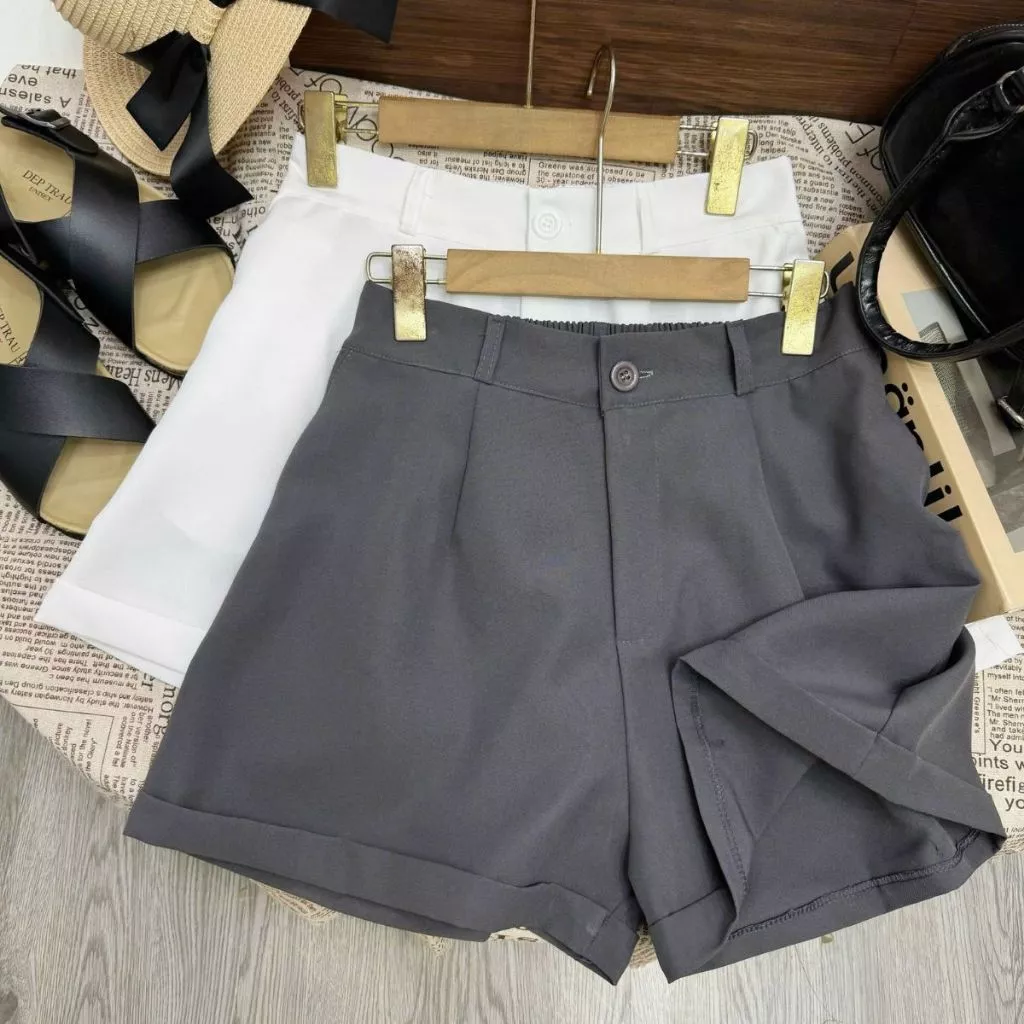 Quần đùi nữ Bigsize Đậu lưng chun co giãn vải fos mặc thoải mái mềm mịn mát 58-95kg - Q28