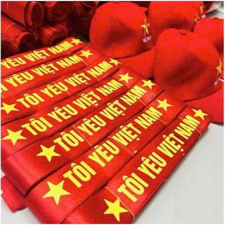 Combo 50 cái Băng rôn, băng đô Tôi Yêu Việt Nam đeo đầu cổ vũ bóng đá, lễ hội, Quốc Khánh 2/9, 30/4