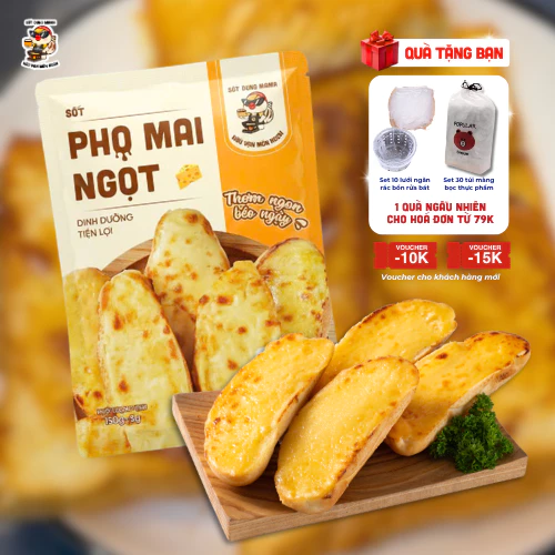 Sốt Phomai Ngọt Dung Mama nướng Bánh Mì, Nướng Khoai nguyên liệu an toàn thơm ngon béo ngậy gói 150g