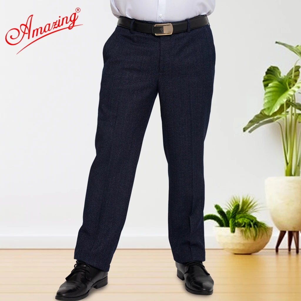 Quần tây âu ống suông, form truyền thống không ly, dáng văn phòng công sở, hiệu Amazing cao cấp