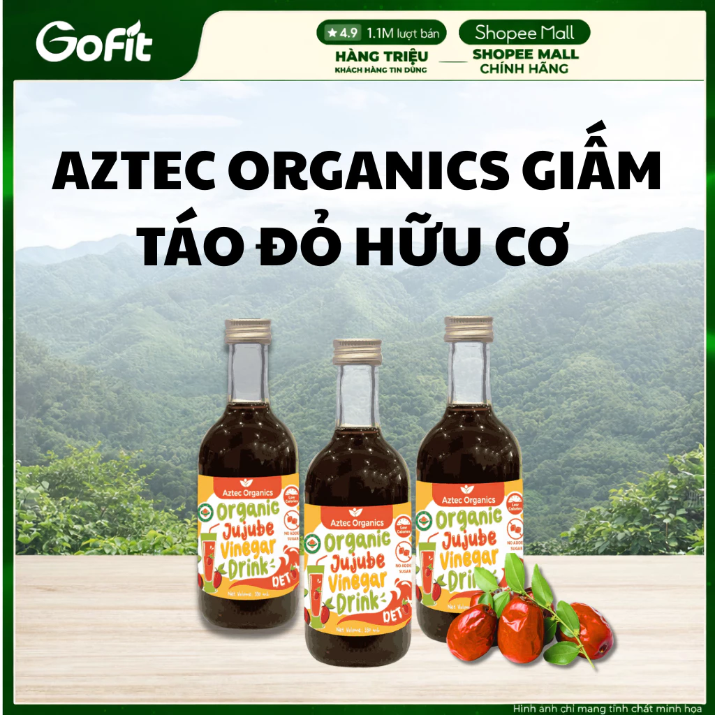 AZTEC Giấm Táo Đỏ Hữu Cơ Nguyên Chất Dùng Uống Và Chế Biến