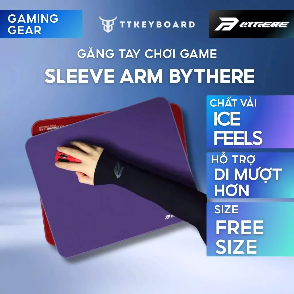 [HỎA TỐC] Ống Tay Chơi Game Bythere Arm Sleeve Chống Mồ Hôi Vải Lụa Băng Co Giãn Hỗ Trợ Di Chuột