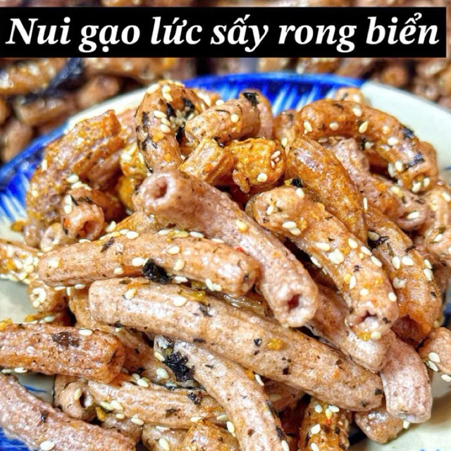NUI GẠO LỨC SẤY RONG BIỂN MÈ  hộp 400gr